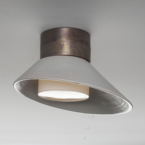 Moderne Deckenleuchte - CHAPEAU! - TOSCOT - rund / geblasenes Glas / Aluminium