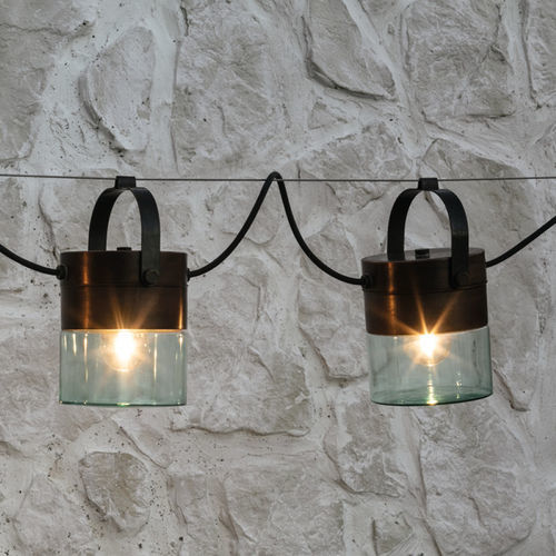 Seilleuchte mit Glühlampe - SWING - TOSCOT - rund / Kupfer / Stahl