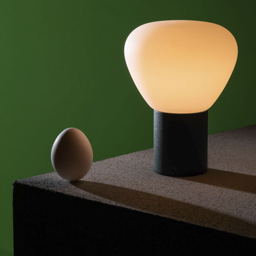 Tischlampe - 01 - Lambert et Fils - Aluminium / geblasenes Glas / Polyester