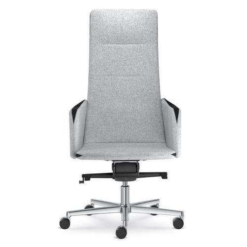 Moderner Chefsessel - HARMONY  - LD Seating s.r.o. - Stoff / poliertes Aluminium / Hochlehner