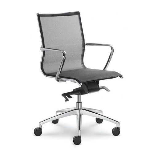 Moderner Bürostuhl - PLUTO - LD Seating s.r.o. - für den Innenraum / Netz / Leder