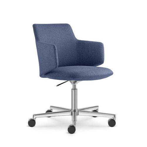 Moderner Bürostuhl - MELODY MEETING  - LD Seating s.r.o. - für den Innenraum / Stoff / Gestell aus Aluminium