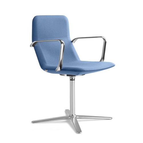 Moderner Besucherstuhl - FLEXI - LD Seating s.r.o. - für den Innenraum / Stoff / poliertes Aluminium