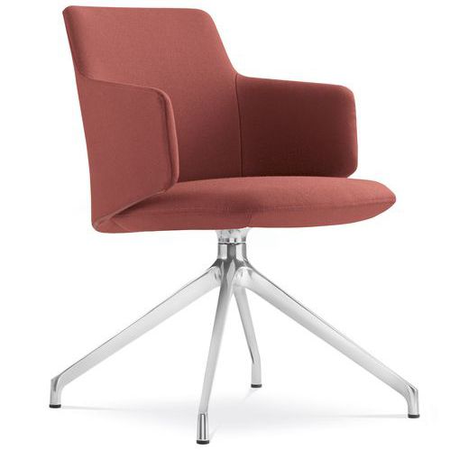 Moderner Konferenzstuhl - MELODY MEETING - LD Seating s.r.o. - für den Innenraum / Stoff / poliertes Aluminium