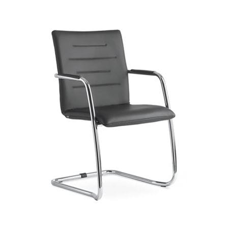 Konferenzstuhl für den Innenraum - OSLO - LD Seating s.r.o. - pulverbeschichteter Stahl / Gestell aus verchromtem Stahl / Polster