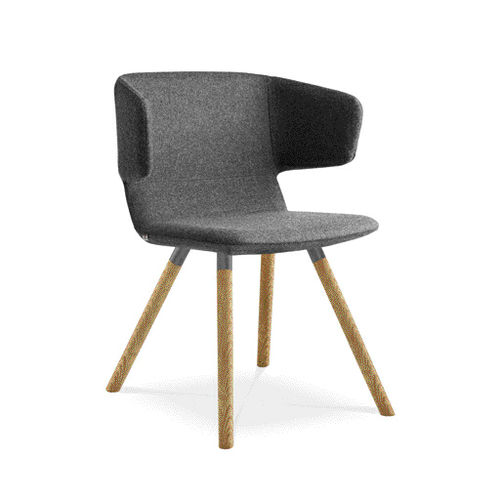 Moderner Stuhl - FLEXI - LD Seating s.r.o. - für den Innenraum / Stoff / Eiche