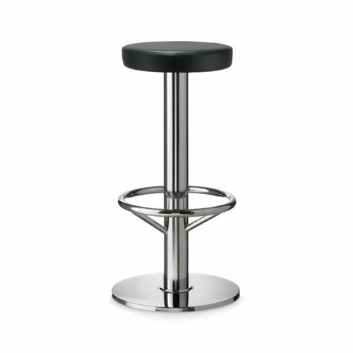 Moderner Barhocker - 430  - PF Stile Srl - Leder / Gestell aus Stahl / mit Mittelfuß