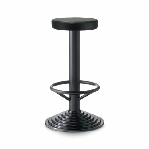 Moderner Barhocker - 102  - PF Stile Srl - Leder / Gestell aus Gusseisen / drehbar