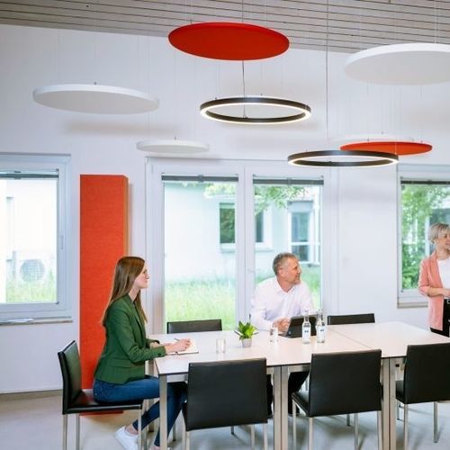 Selbsttragende Akustiksäule - PREFORM GmbH - Stoff / rechteckig / glatt