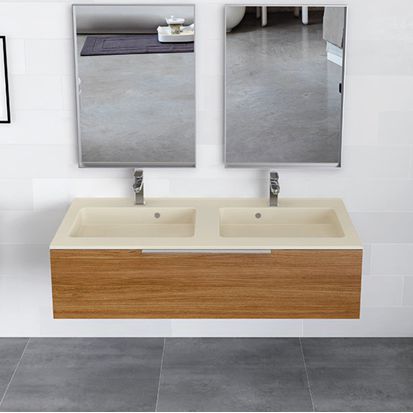 Einbauwaschbecken - PERSEO - mcbath - Moldcom Composites - Verbundwerkstoff / doppelt / rechteckig