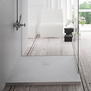 Rechteckige Duschwanne - CENTURIA  - mcbath - Moldcom Composites - zum Aufstellen / bodengleich / extraflach