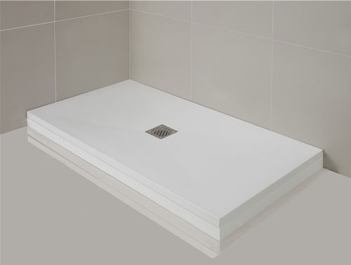Rechteckige Duschwanne - ELEVATION PLINTH - mcbath - Moldcom Composites - erhöht / Stein