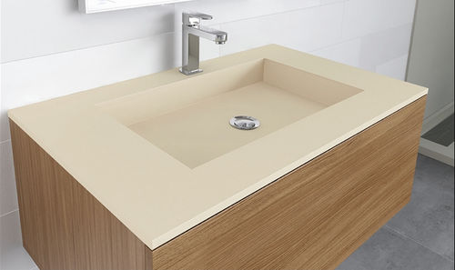 Einbauwaschbecken - MINOS - mcbath - Moldcom Composites - Verbundwerkstoff / rechteckig / modern
