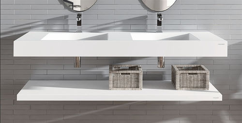 Doppelte Waschtischplatte - I - mcbath - Moldcom Composites - Mineralwerkstoff