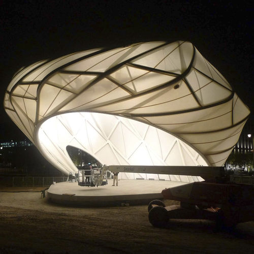 Membran-Architektur / PTFE - CENTRAL PARK PLAYA VISTA BANDSHELL - FabriTec Structures - für Seiltragwerk / für Fassaden / für öffentliche Bereiche