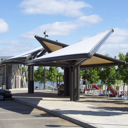 Membran-Architektur / PTFE - WATERFRONT PARK - FabriTec Structures - für Seiltragwerk / für öffentliche Bereiche / Dach