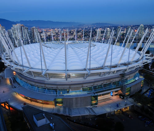 Membran-Architektur / PTFE - BC PLACE STADIUM - FabriTec Structures - für Seiltragwerk / für öffentliche Bereiche / Dach