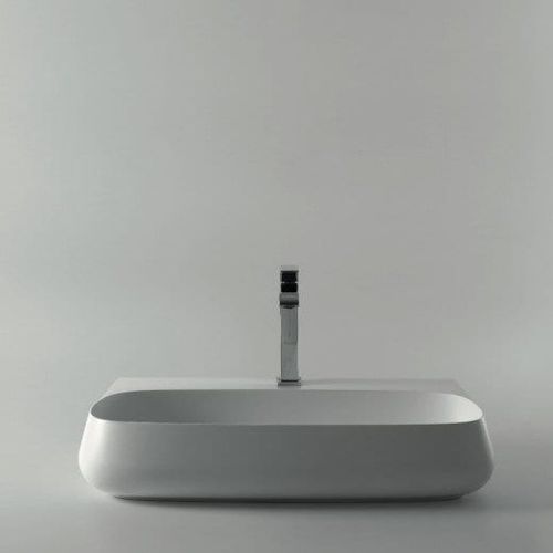 Wand-Waschbecken - 33170101 - Alice Ceramica - Keramik / Mischbatterie / rechteckig