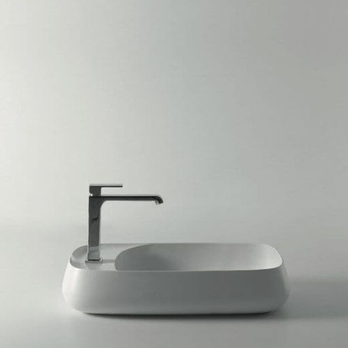 Wand-Waschbecken - 33190101 - Alice Ceramica - Keramik / Mischbatterie / rechteckig
