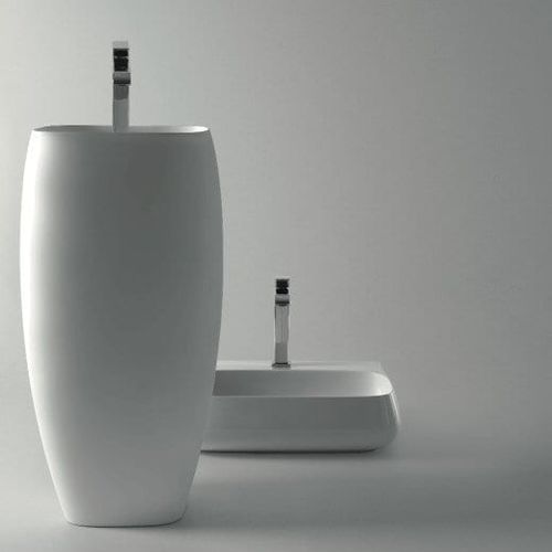 Bodenstehendes Waschbecken - 33150101 - Alice Ceramica - Keramik / rechteckig / modern