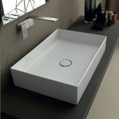Aufsatzwaschbecken - 31130101 - Alice Ceramica - Keramik / rechteckig / modern