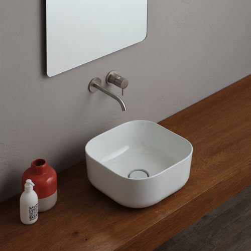 Aufsatzwaschbecken - 32170101 - Alice Ceramica - Keramik / quadratisch / modern
