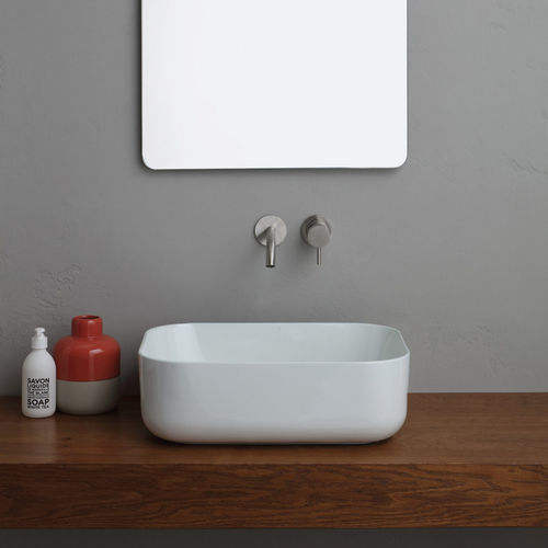 Aufsatzwaschbecken - 32190101 - Alice Ceramica - Keramik / rechteckig / modern