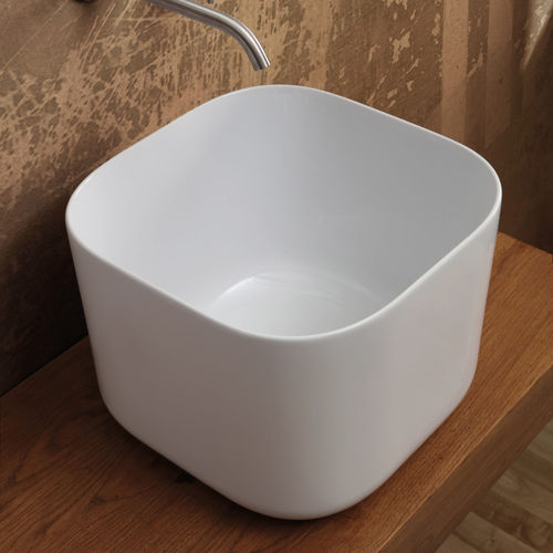 Aufsatzwaschbecken - 32140101 - Alice Ceramica - Keramik / quadratisch / modern