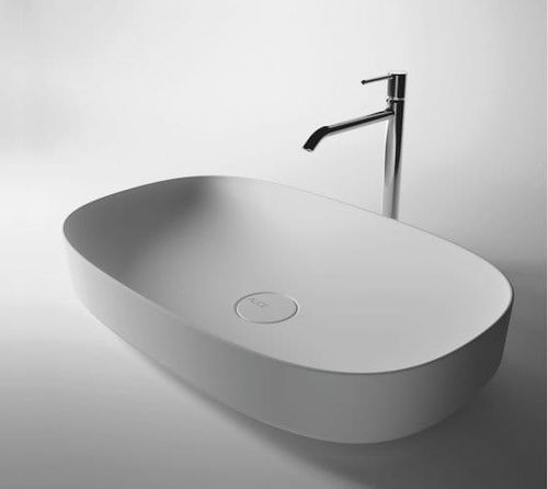 Aufsatzwaschbecken - 22400101 - Alice Ceramica - Keramik / Mischbatterie / rechteckig