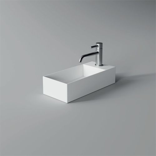 Aufsatzwaschbecken - 34110101 - Alice Ceramica - Keramik / Mischbatterie / rechteckig