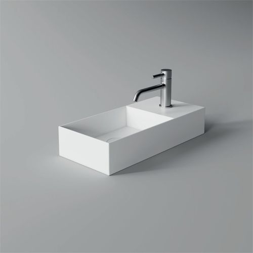 Aufsatzwaschbecken - 34100101 - Alice Ceramica - Keramik / Mischbatterie / rechteckig