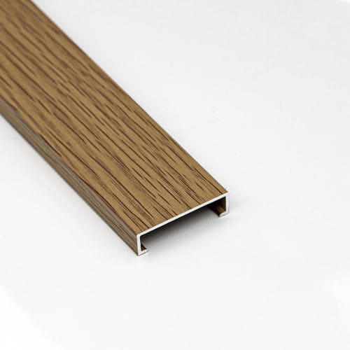 Aluminium-Dekoprofil - WOOD 7X30 - ALUMACER® - für Fliesen / U-förmig / mit Holzeffekt