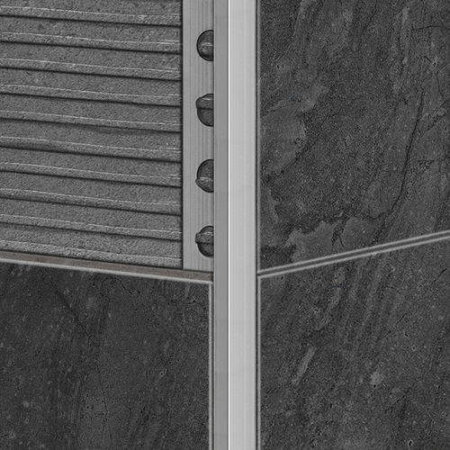 Aluminium-Abschlussprofil - R12X5 - ALUMACER® - für Fliesen / für Außeneckprofil / quadratisch