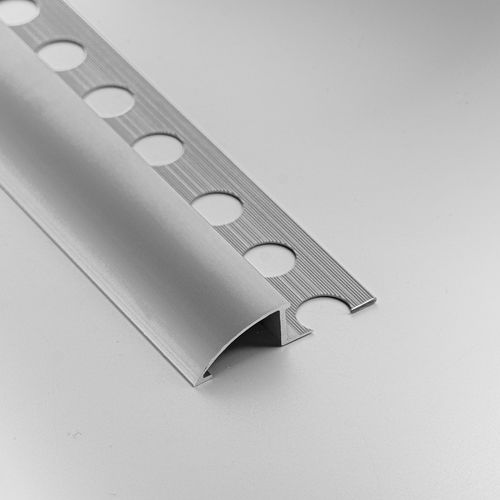 Metallabschlussprofil - 10 MM - ALUMACER® - für Fliesen / Viertelrund / silberfarben
