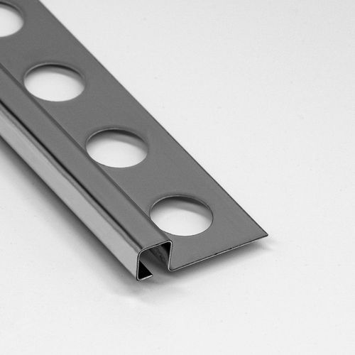 Edelstahl-Dekoprofil - 8X8 - ALUMACER® - für Außeneckprofil / Stufenkante / Eck