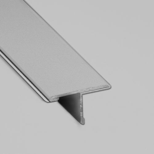 Dekoprofil / galvanisiertem Stahl - T25 - ALUMACER® - für Fliesen / T / silberfarben