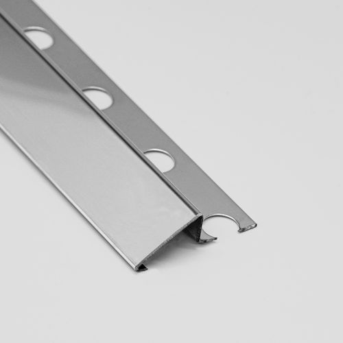 Edelstahl-Abschlussprofil - 00N12IM 12 MM - ALUMACER® - für Teppichböden / Viertelrund / silberfarben