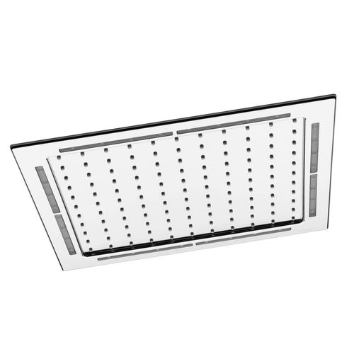 Duschkopf für Deckeneinbau - 145 551 6CR - Bruma - quadratisch / Regenstrahl / Chromotherapie