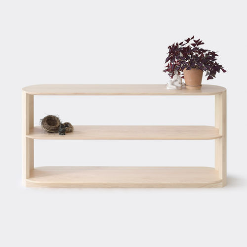 Niedriges Regal - HAIKU H15 - Ringvide - modern / Eiche / Massivholz