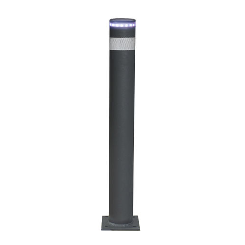 Sicherheits-Sperrpfosten - CILINDRO LEDS TOP - Ado urban - stationär / lackiertes Eisen / beleuchtet