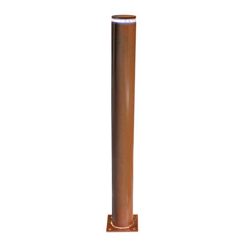Moderner Leuchtpoller - OLD LEDS TOP - Ado urban - COR-TEN®-Stahl / LED