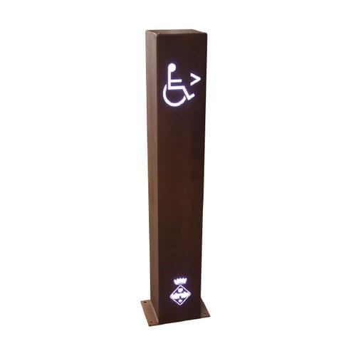 Leuchtpoller für öffentliche Bereiche - INFO LED - Ado urban - modern / Stahl / COR-TEN®-Stahl