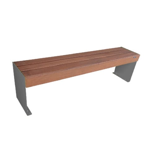 Moderne Bank für den öffentlichen Raum - SQUARED - Ado urban - Holz / Metall / ohne Rückenlehne