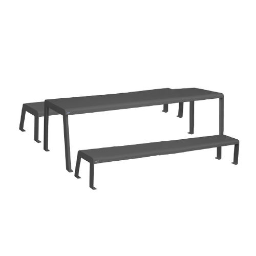 Moderne Tischgarnitur - OCIO - Ado urban - Stahl / Aluminium / Gusseisen
