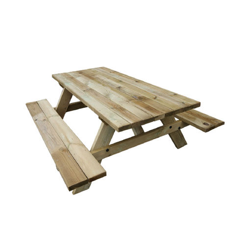 Klassischer Picknicktisch - SILVESTRE - Ado urban - Holz / Gestell aus Holz / rechteckig