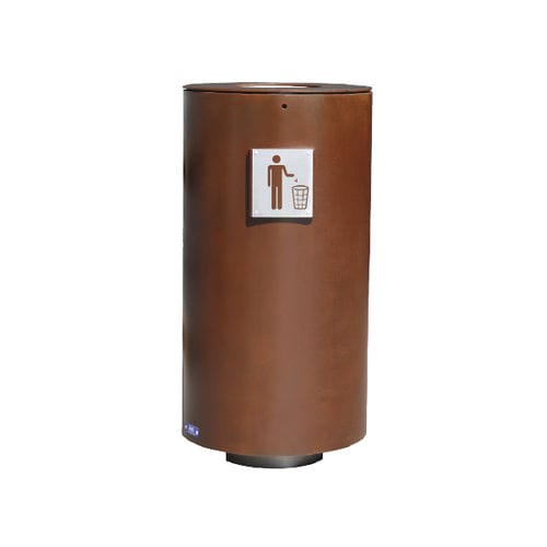 Park-Abfallbehälter - DEVA - Ado urban - COR-TEN®-Stahl / für Außenbereich / modern