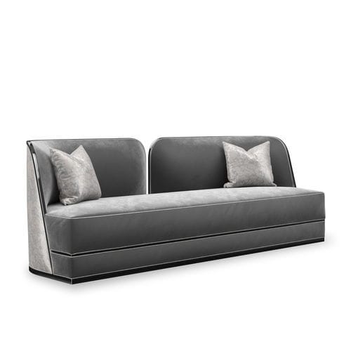 Modernes Sofa - COLETTE  - Memoir - Stoff / mit abnehmbarem Kissen / grau
