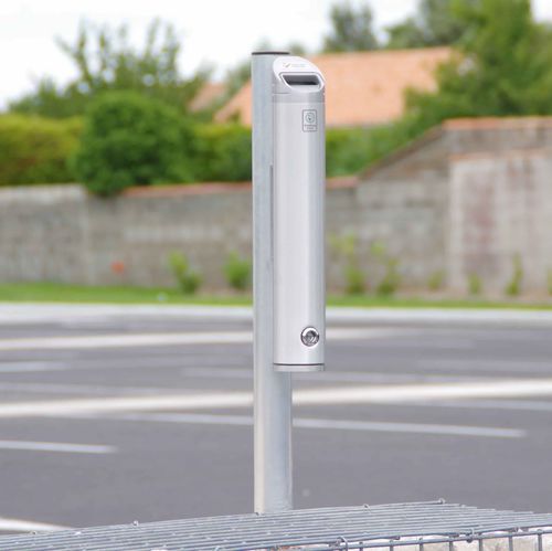 Sockel-Aschenbecher - PCE80 - ID GABION - L'AGENCE URBAINE - Aluminium / für den Außenbereich / für öffentliche Bereiche