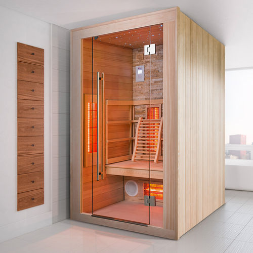 Infrarotsauna - CHALEUR DE LUXE - Alpha Wellness Sensations - für Privatgebrauch / Holz / Glas