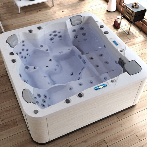 Whirlpool zum Aufstellen - DISCLOSURE XL - Alpha Wellness Sensations - quadratisch / Fünfsitzer / galvanisiertem Stahl